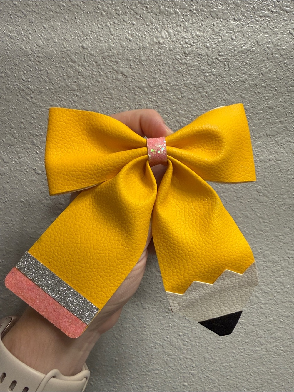 Yellow Pencil Bow Hair Clip 💛
